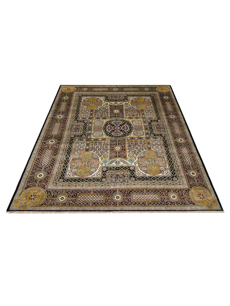Pacific Jackson 17305 Black Multi Traditional Hand Knotted Rug