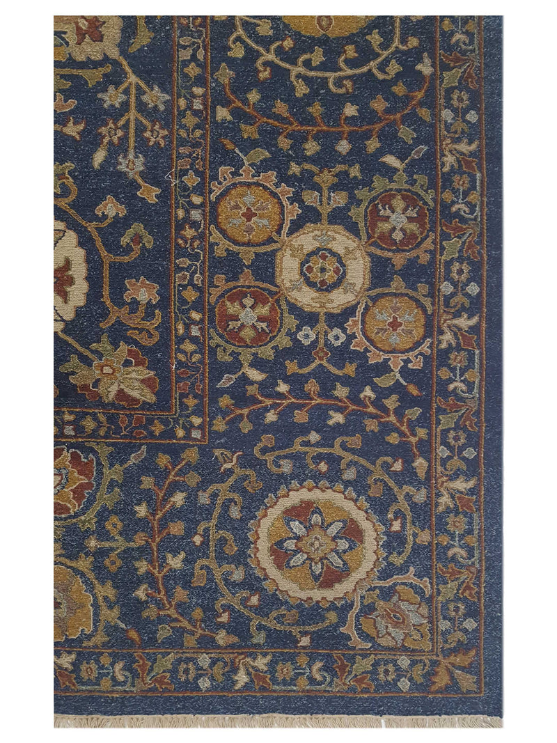 Pacific Schaumburg 17306 Navy Gold Traditional Hand Knotted Rug
