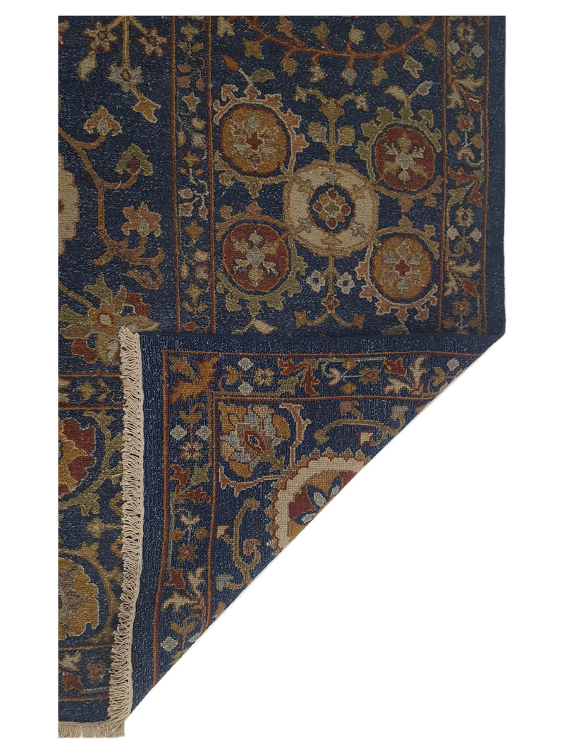 Pacific Schaumburg 17306 Navy Gold Traditional Hand Knotted Rug