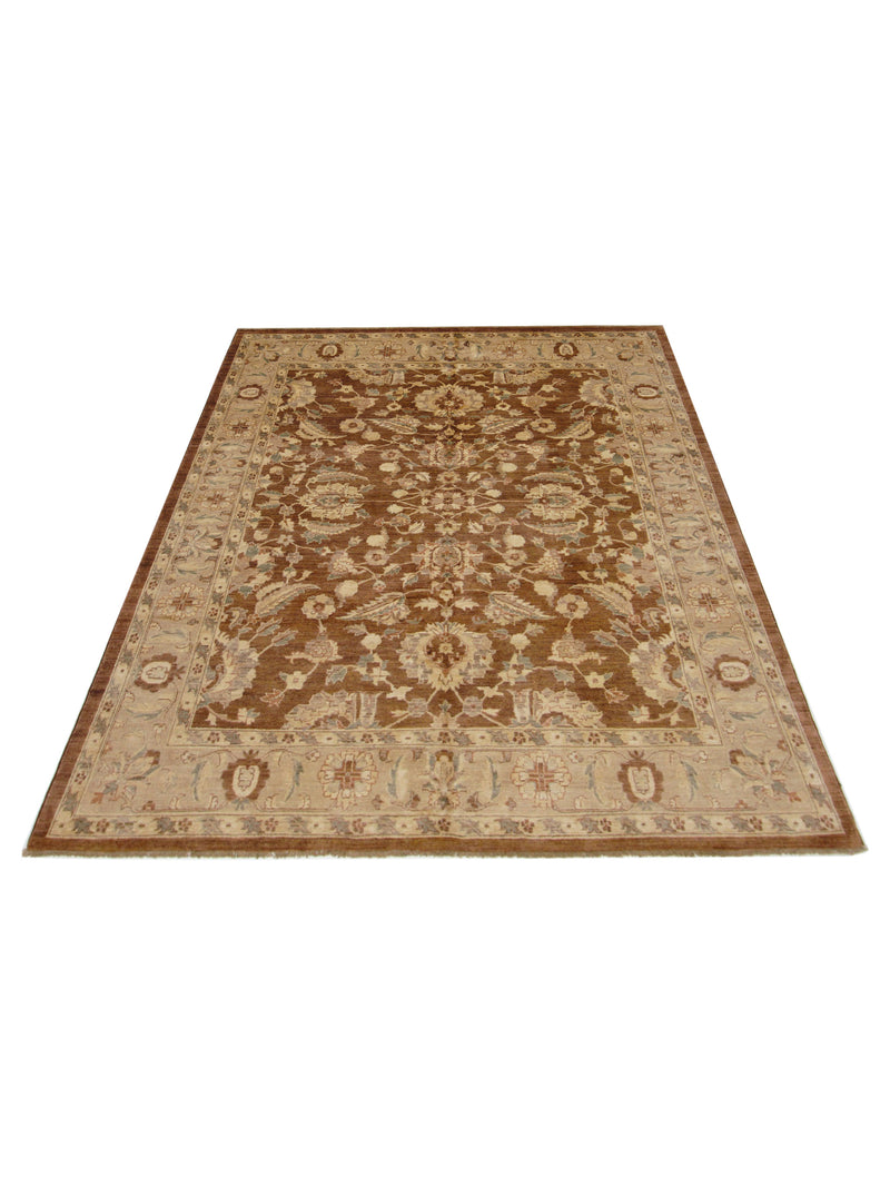 Pacific Ziegler 17316 Brown Beige Transitional Hand Knotted Rug