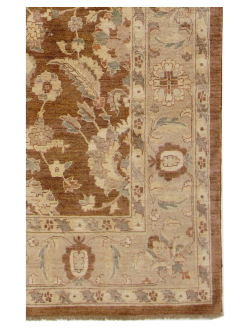 Pacific Ziegler 17316 Brown Beige Transitional Hand Knotted Rug