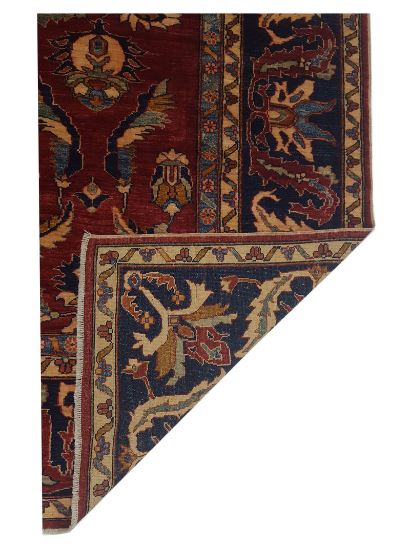 Pacific Kazak 17318 Rust Navy Traditional Hand Knotted Rug
