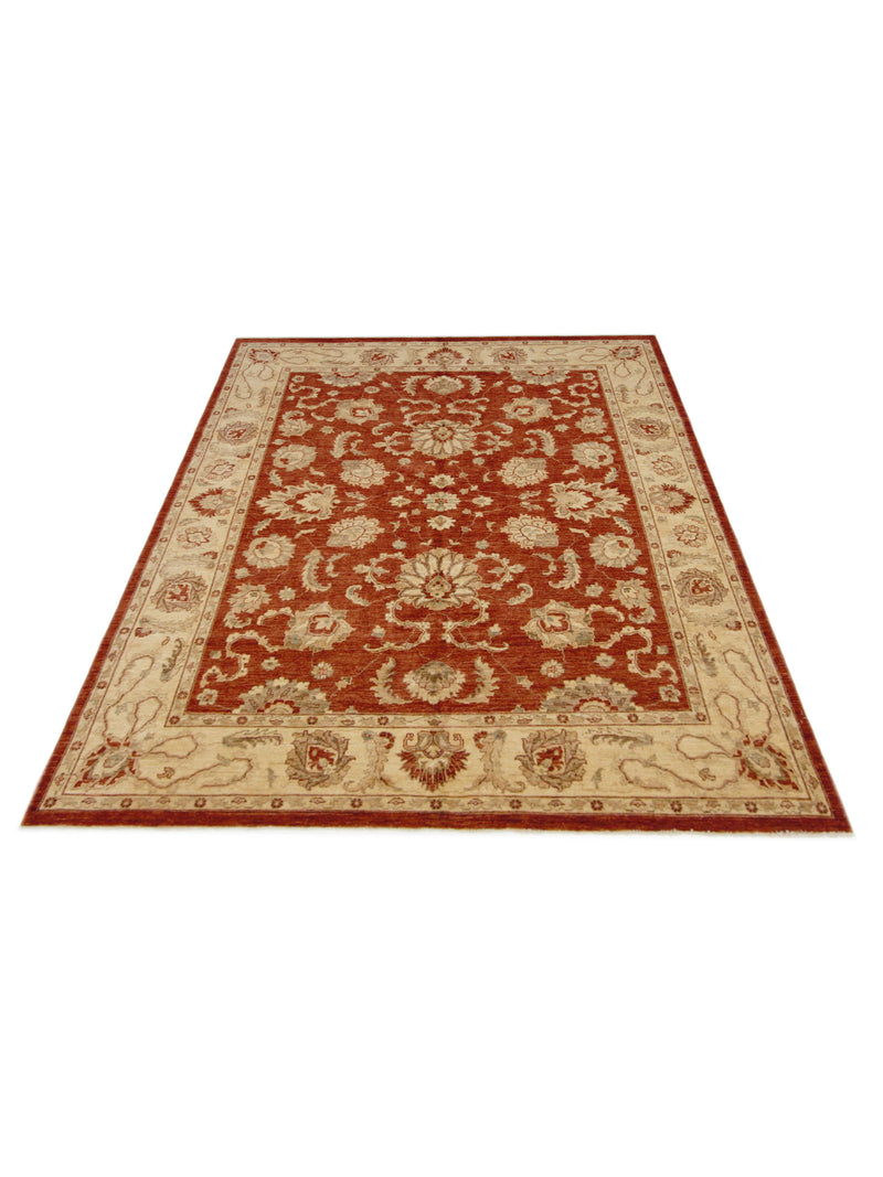 Pacific Ziegler 17322 Rust Beige Transitional Hand Knotted Rug