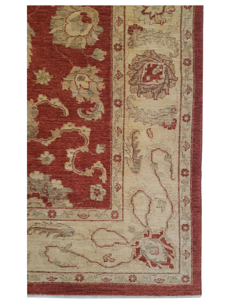 Pacific Ziegler 17322 Rust Beige Transitional Hand Knotted Rug