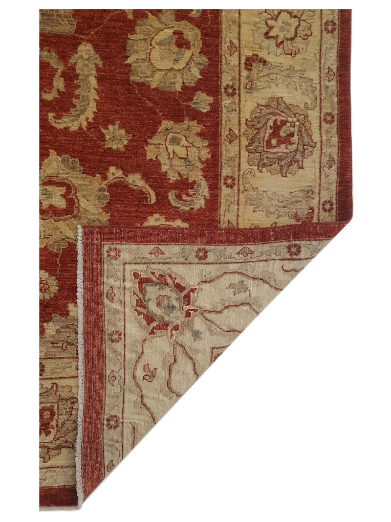 Pacific Ziegler 17322 Rust Beige Transitional Hand Knotted Rug
