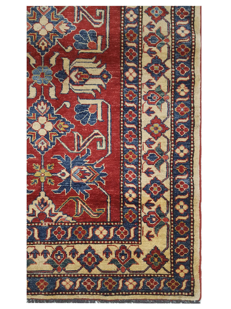 Pacific Kazak 17332 Red Ivory Traditional Hand Knotted Rug