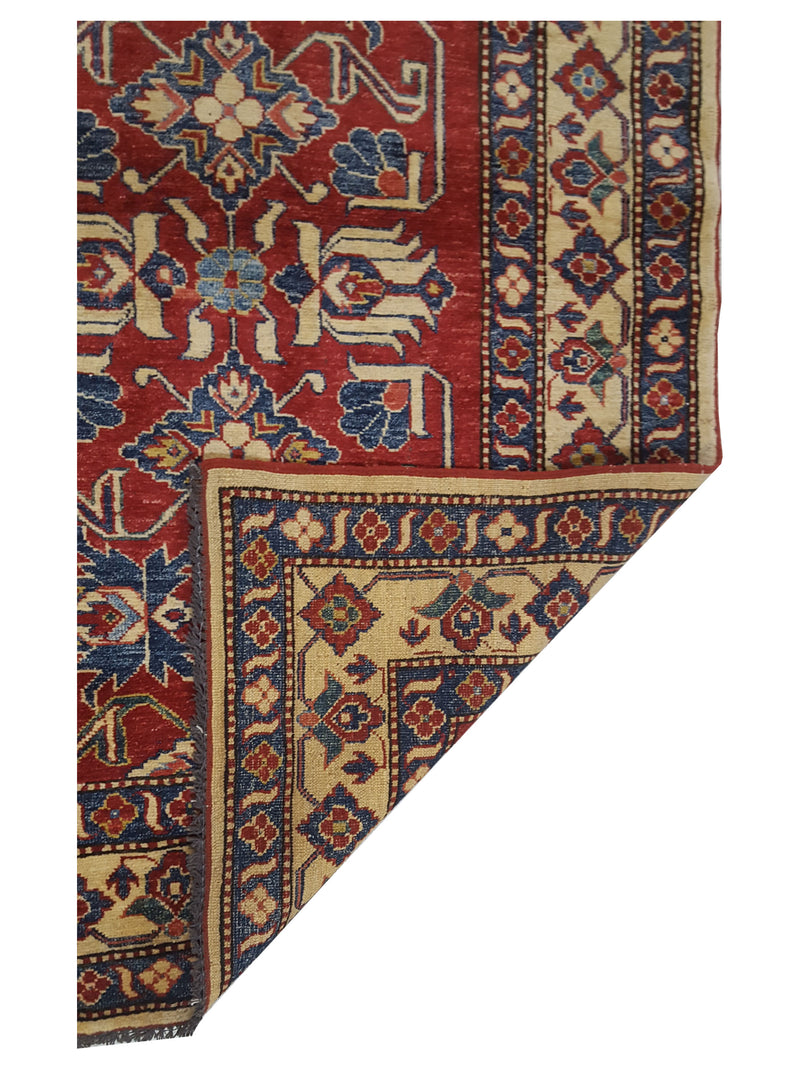 Pacific Kazak 17332 Red Ivory Traditional Hand Knotted Rug
