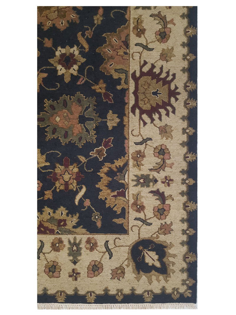 Pacific Summak 17333 Black Beige Traditional Hand Knotted Rug