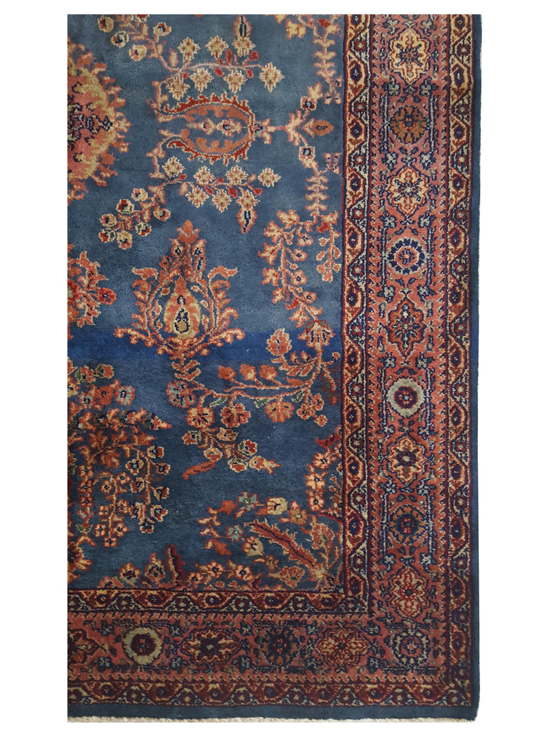Pacific Herati 17335 Blue Taupe Traditional Hand Knotted Rug