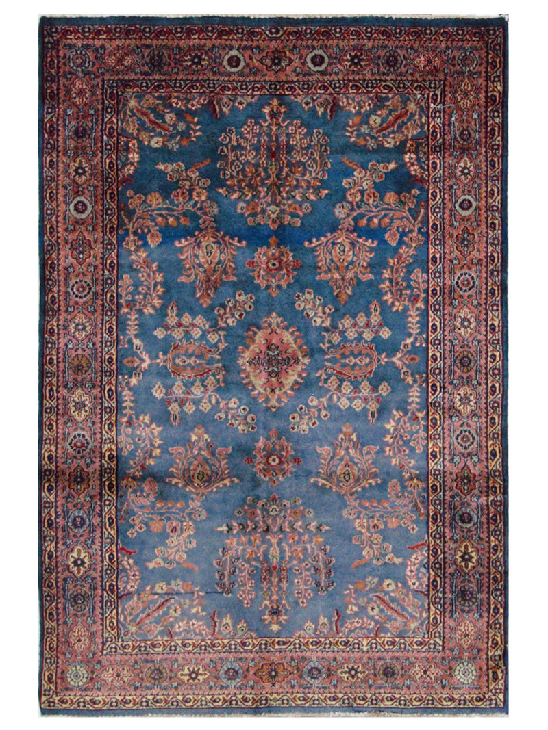 Pacific Herati Blue Taupe Traditional