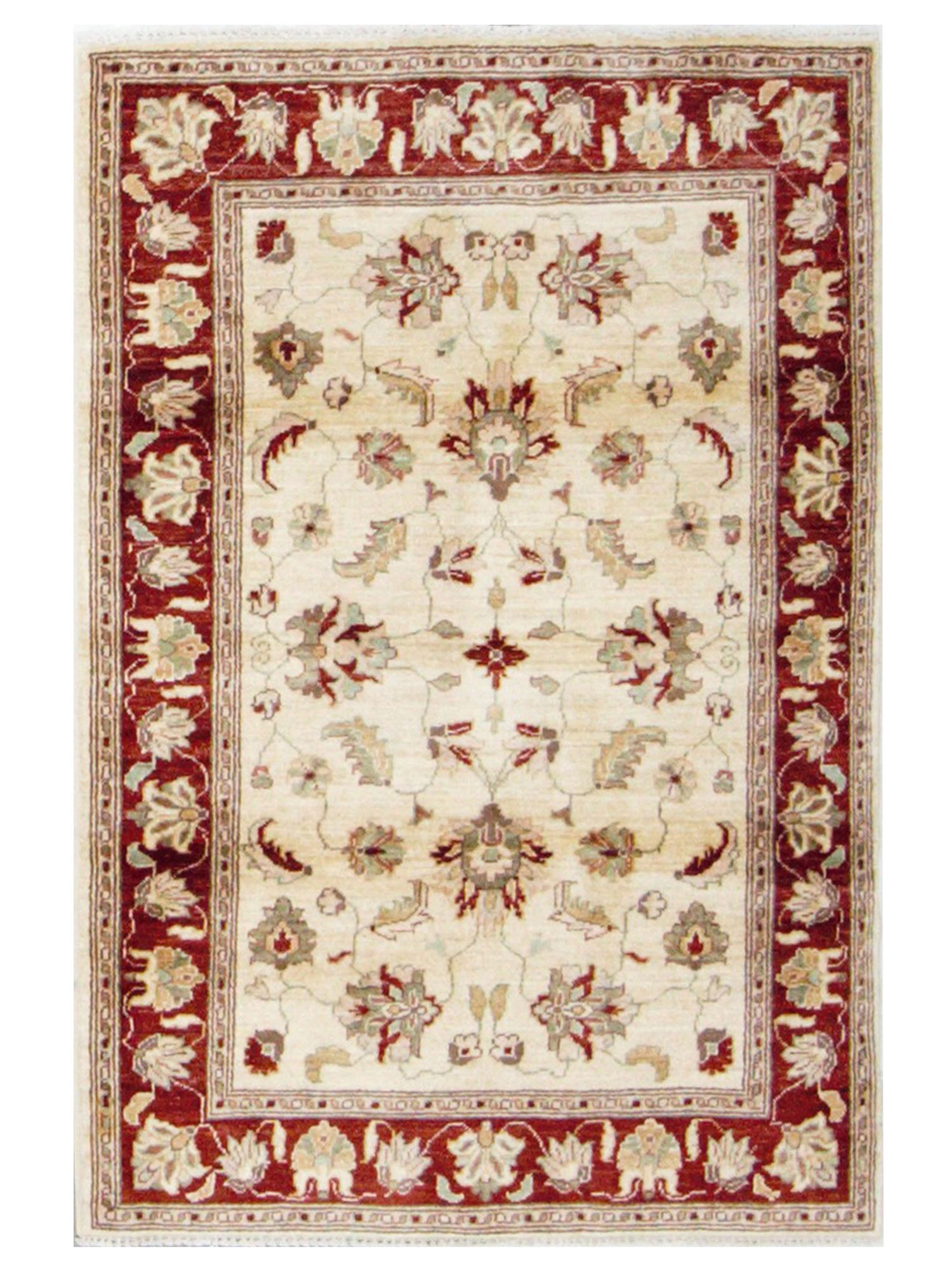 Pacific Ziegler Ivory Burgundy Transitional