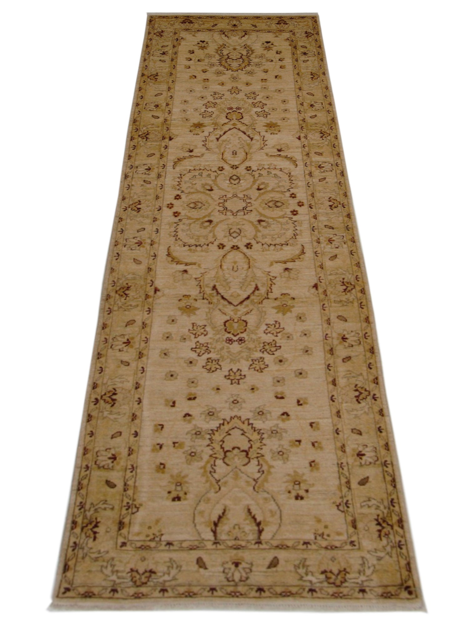 Pacific Ziegler 17349 Ivory Beige Transitional Hand Knotted Rug