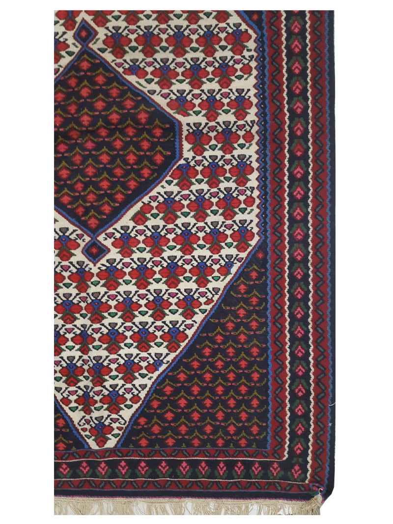 Pacific Summak 17360 Ivory Black Traditional Hand Knotted Rug
