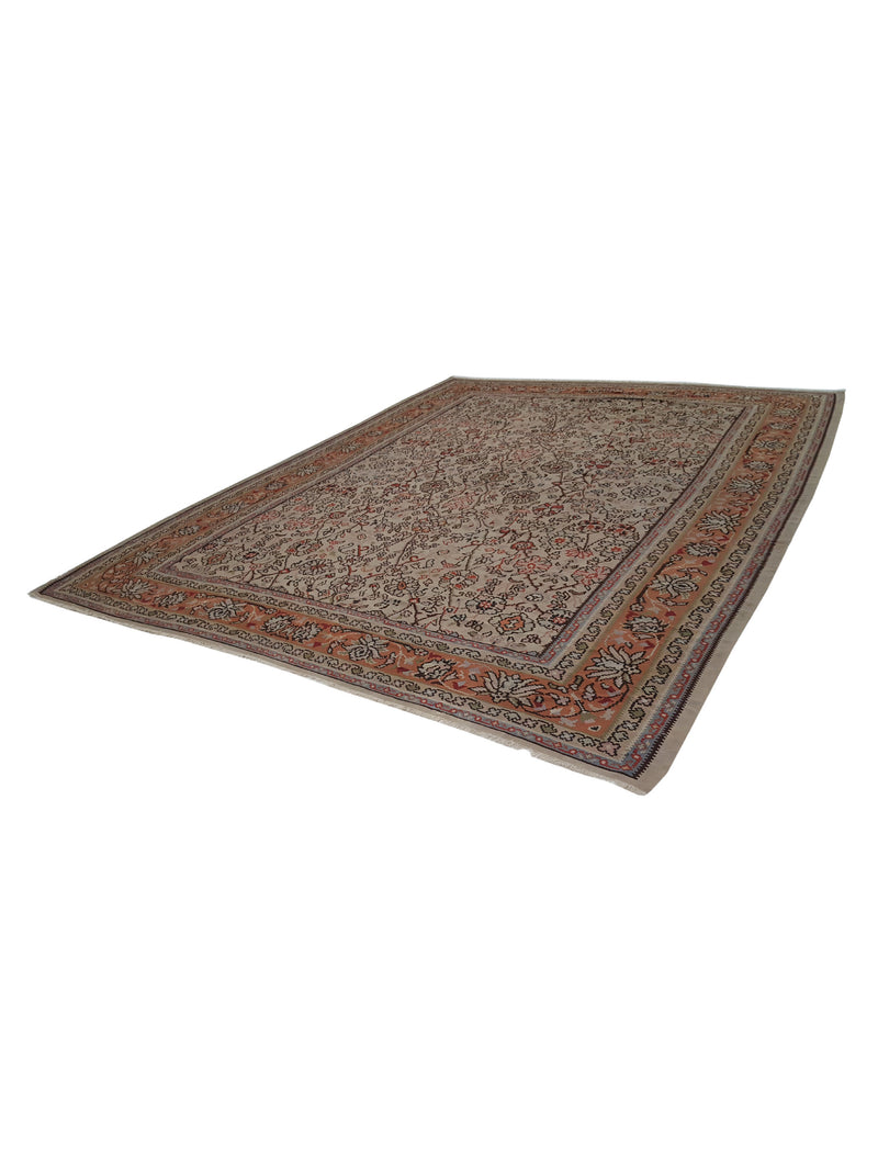 Fasa Antique Bessarabian Kilim 22707 Coral Orange Traditional Antique Rug
