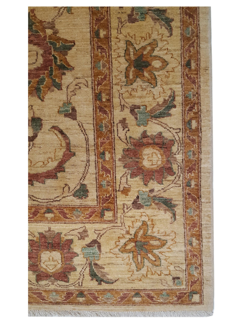 Pacific Ziegler 26926 Ivory Gold Transitional Hand Knotted Rug