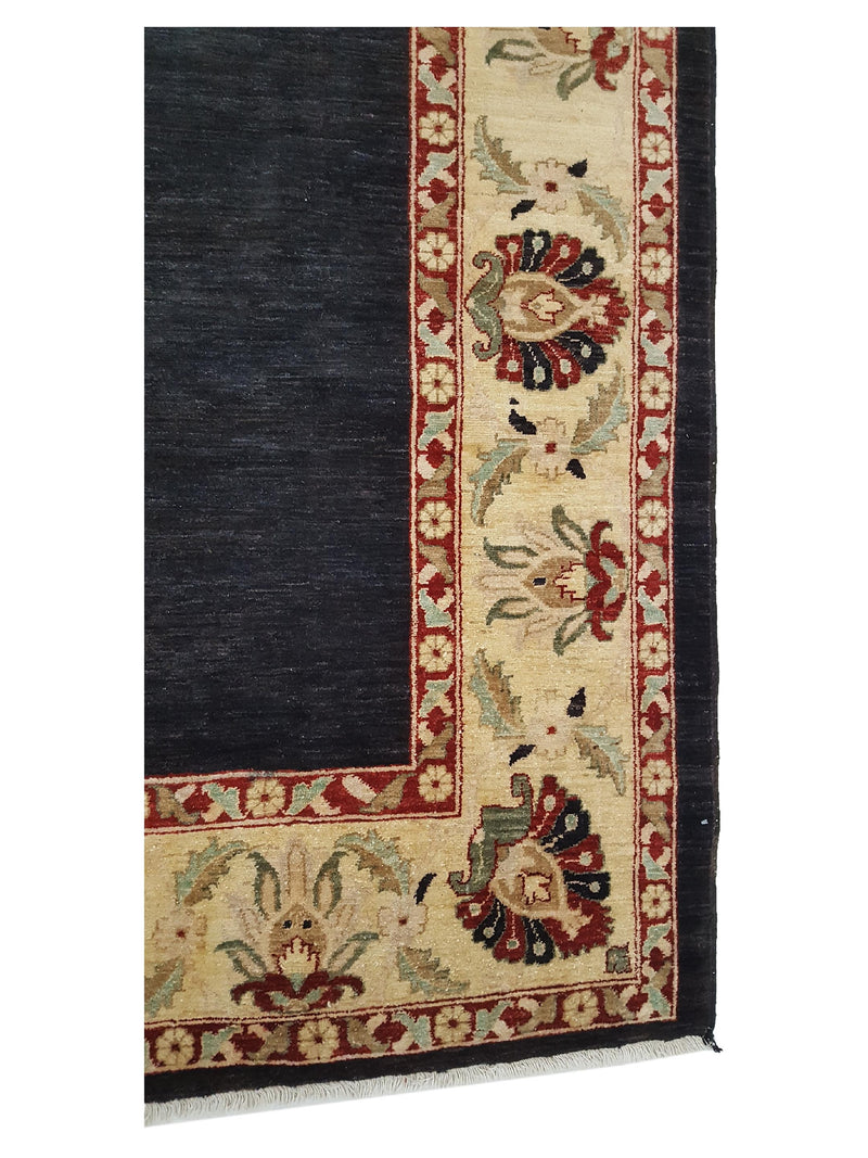 Pacific Ziegler 27478 Black Ivory Transitional Hand Knotted Rug