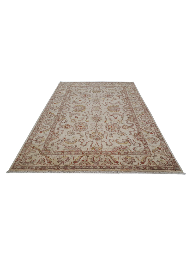Pacific Ziegler 27523 Ivory Ivory Transitional Hand Knotted Rug