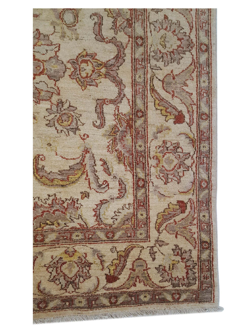 Pacific Ziegler 27523 Ivory Ivory Transitional Hand Knotted Rug