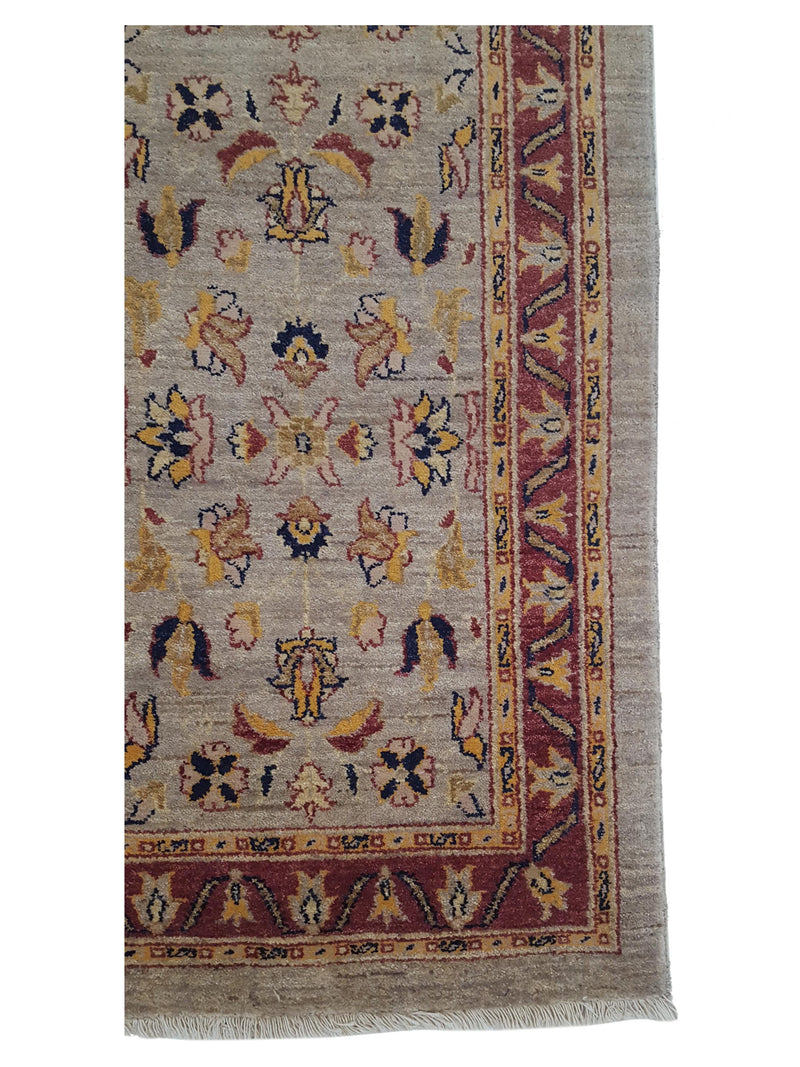 Pacific Ziegler 27551 Bone Red Transitional Hand Knotted Rug
