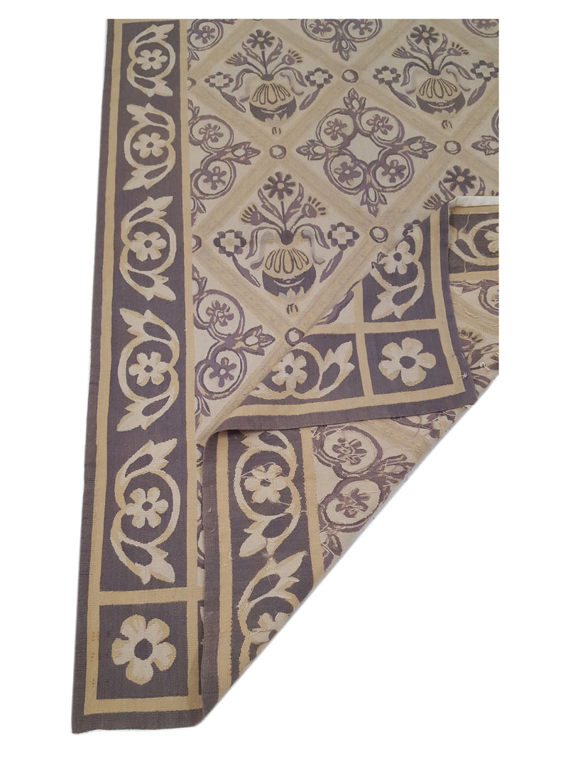 Pacific Aubusson 27584 Beige Grey Tapestry Hand Knotted Rug
