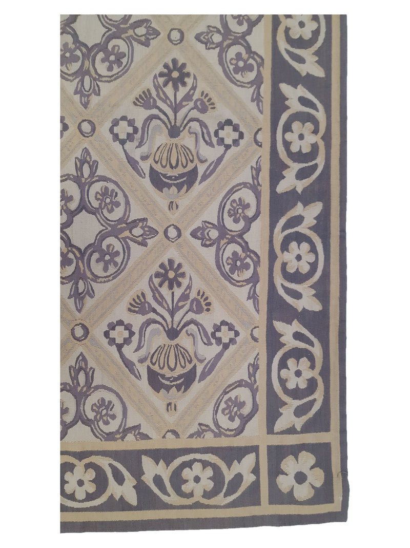 Pacific Aubusson 27584 Beige Grey Tapestry Hand Knotted Rug