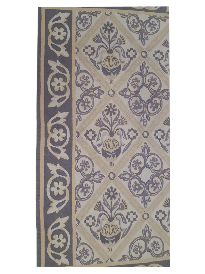 Pacific Aubusson 27584 Beige Grey Tapestry Hand Knotted Rug