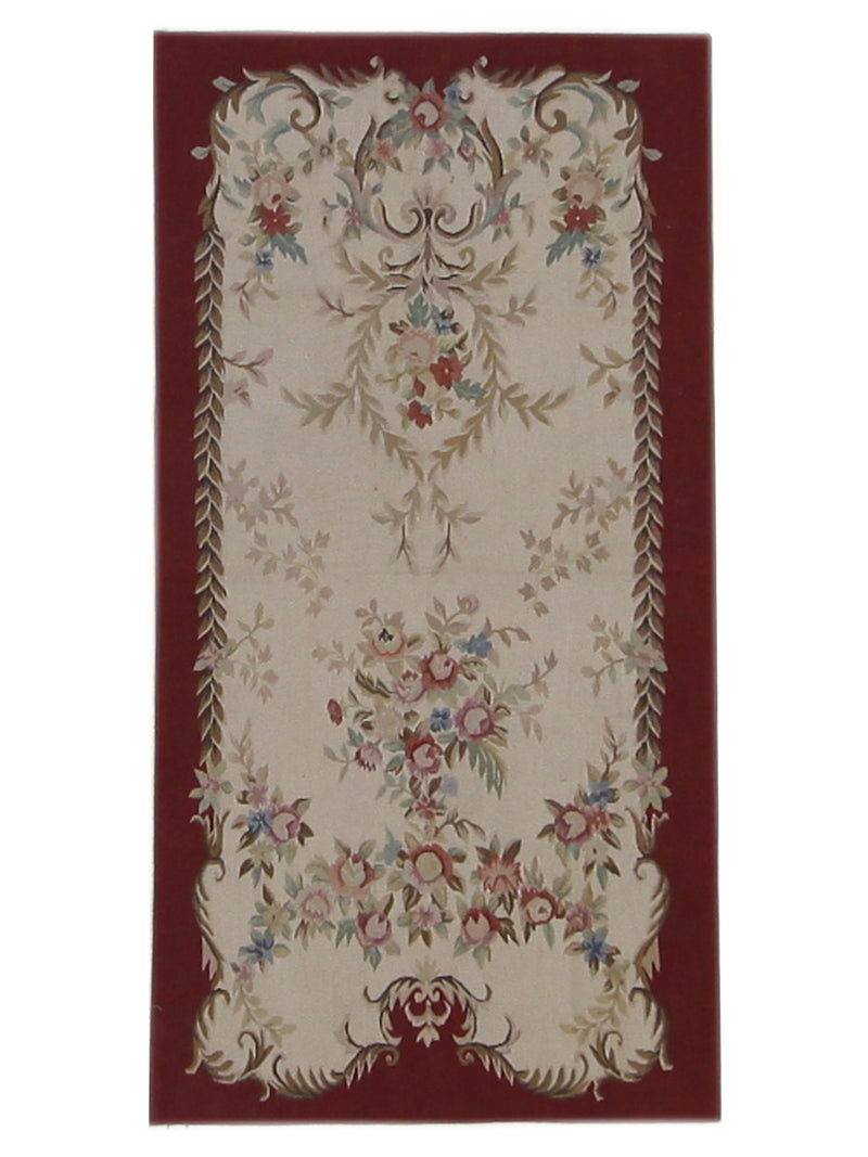 Pacific Aubusson Ivory Red Tapestry