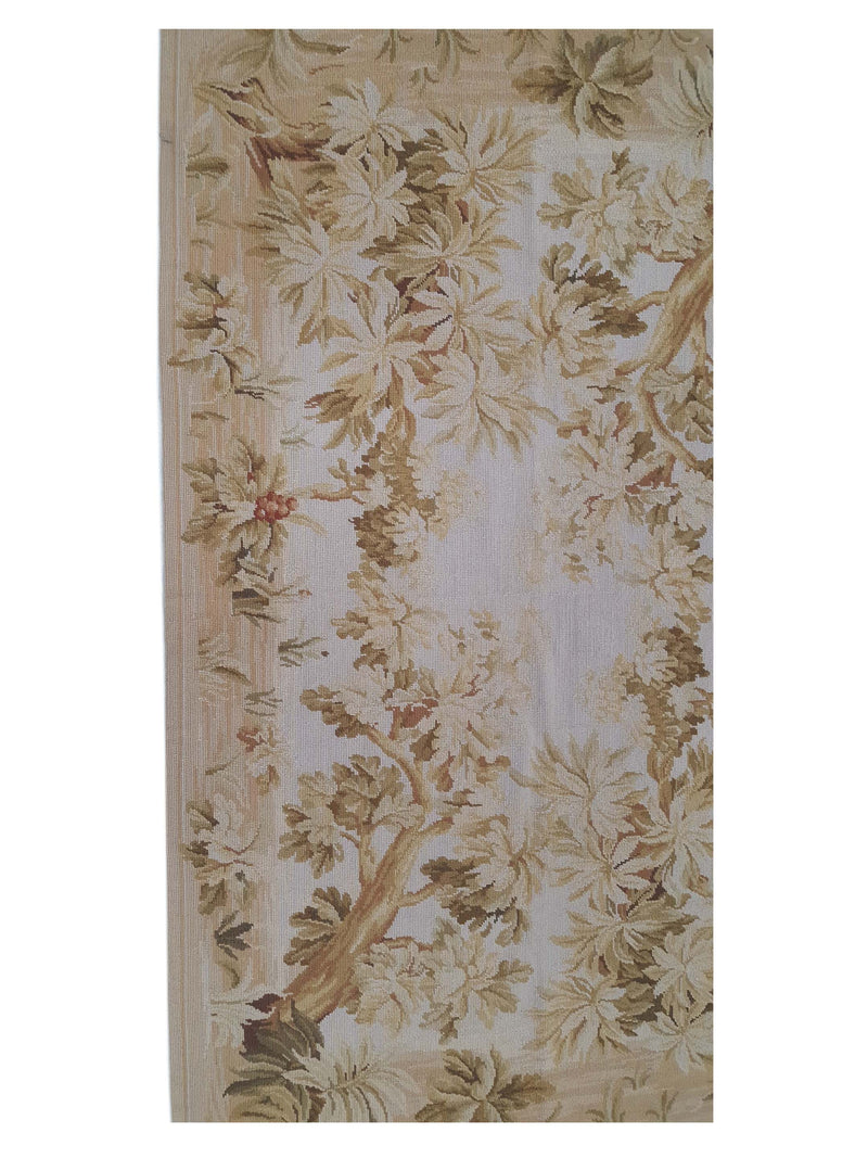 Pacific Needle Point 27760 Beige Beige Tapestry Needle Point Rug