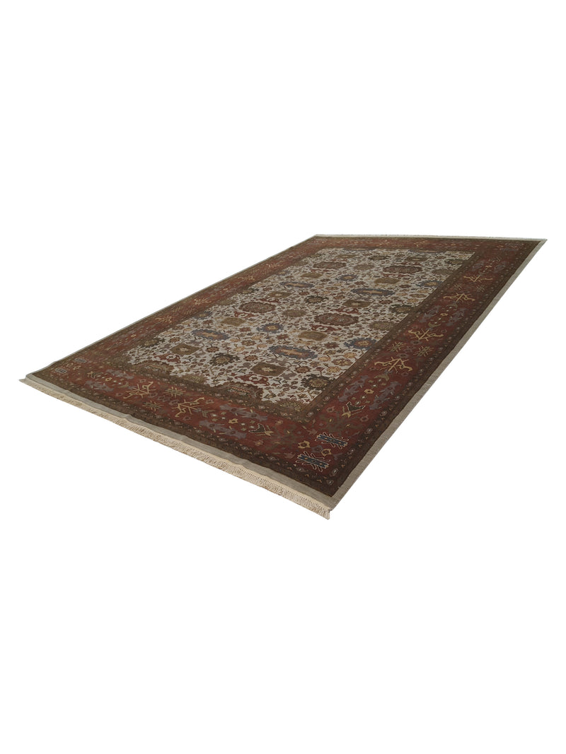 Pacific Tribal 27994 Ivory Rust Traditional Hand Knotted Rug