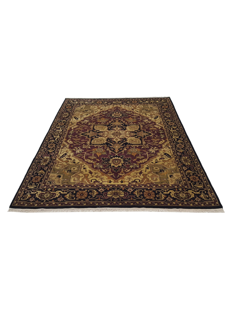 Pacific Tribal 28002 Rust Black Traditional Hand Knotted Rug