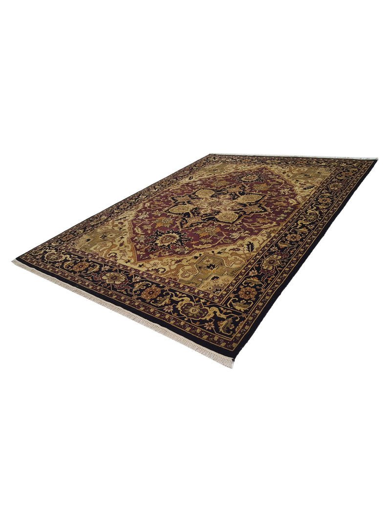 Pacific Tribal 28002 Rust Black Traditional Hand Knotted Rug