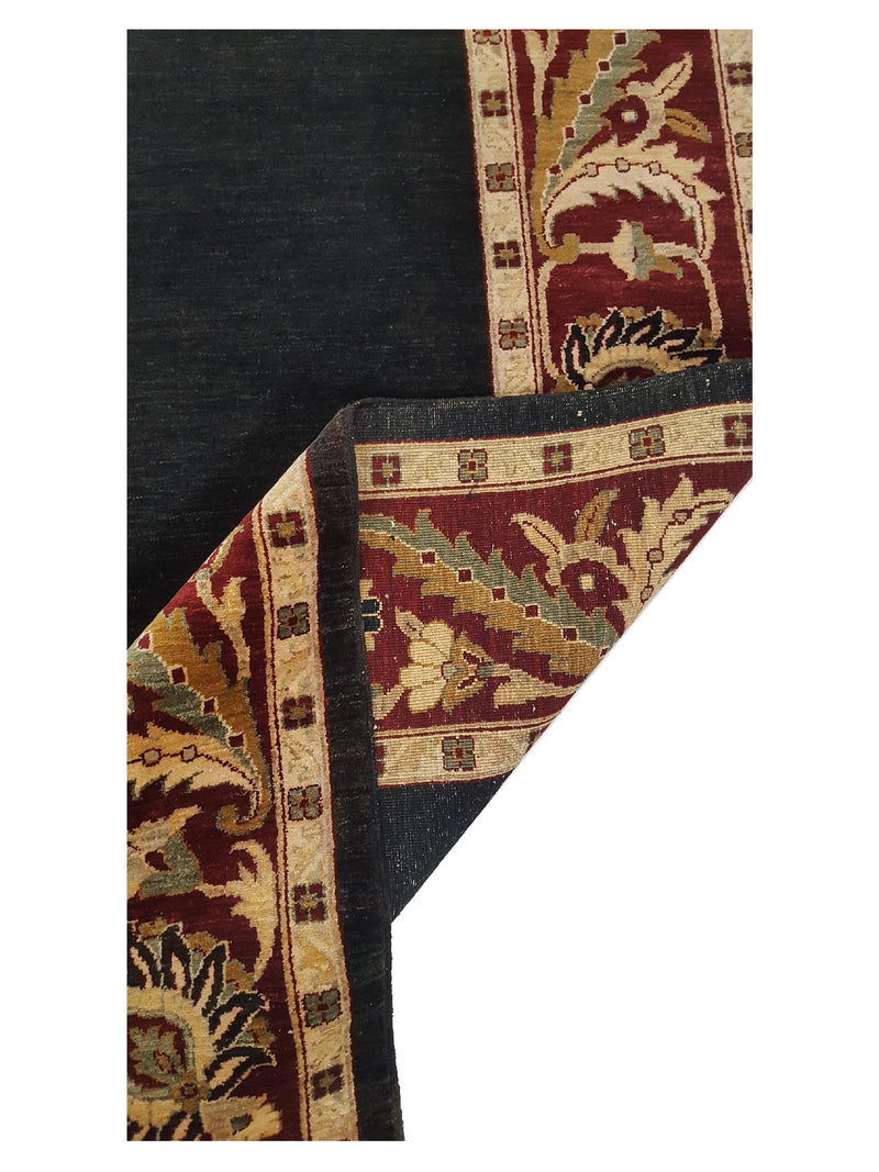 Pacific Ziegler 28097 Black Red Transitional Hand Knotted Rug