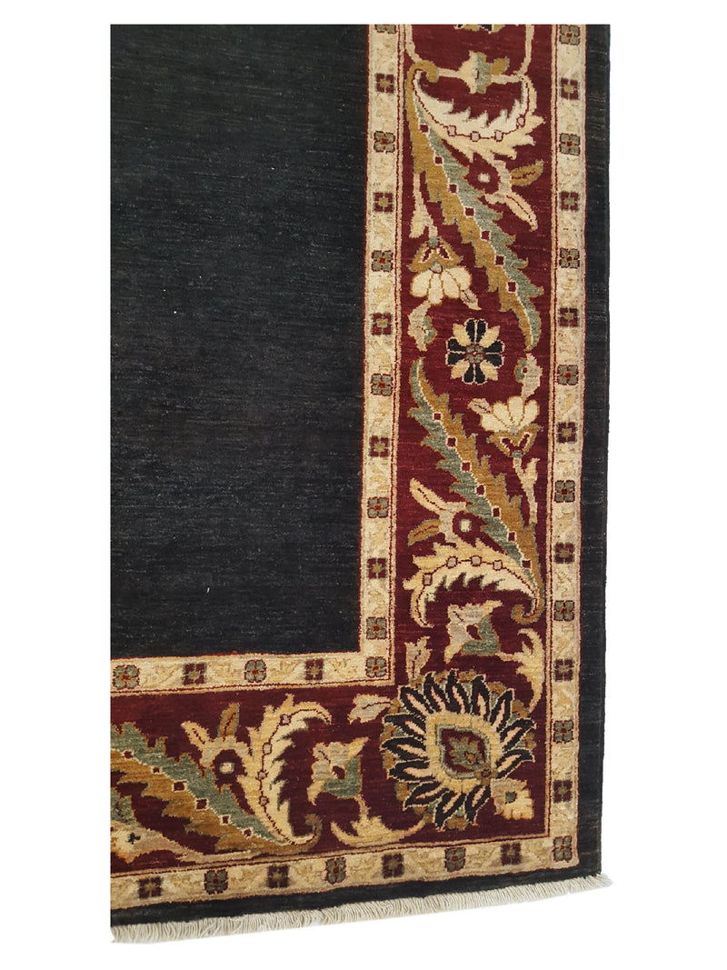 Pacific Ziegler 28097 Black Red Transitional Hand Knotted Rug