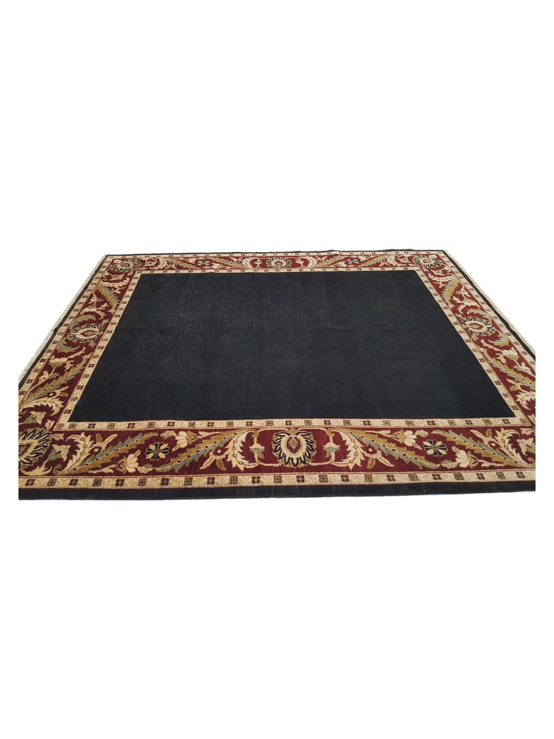 Pacific Ziegler 28097 Black Red Transitional Hand Knotted Rug