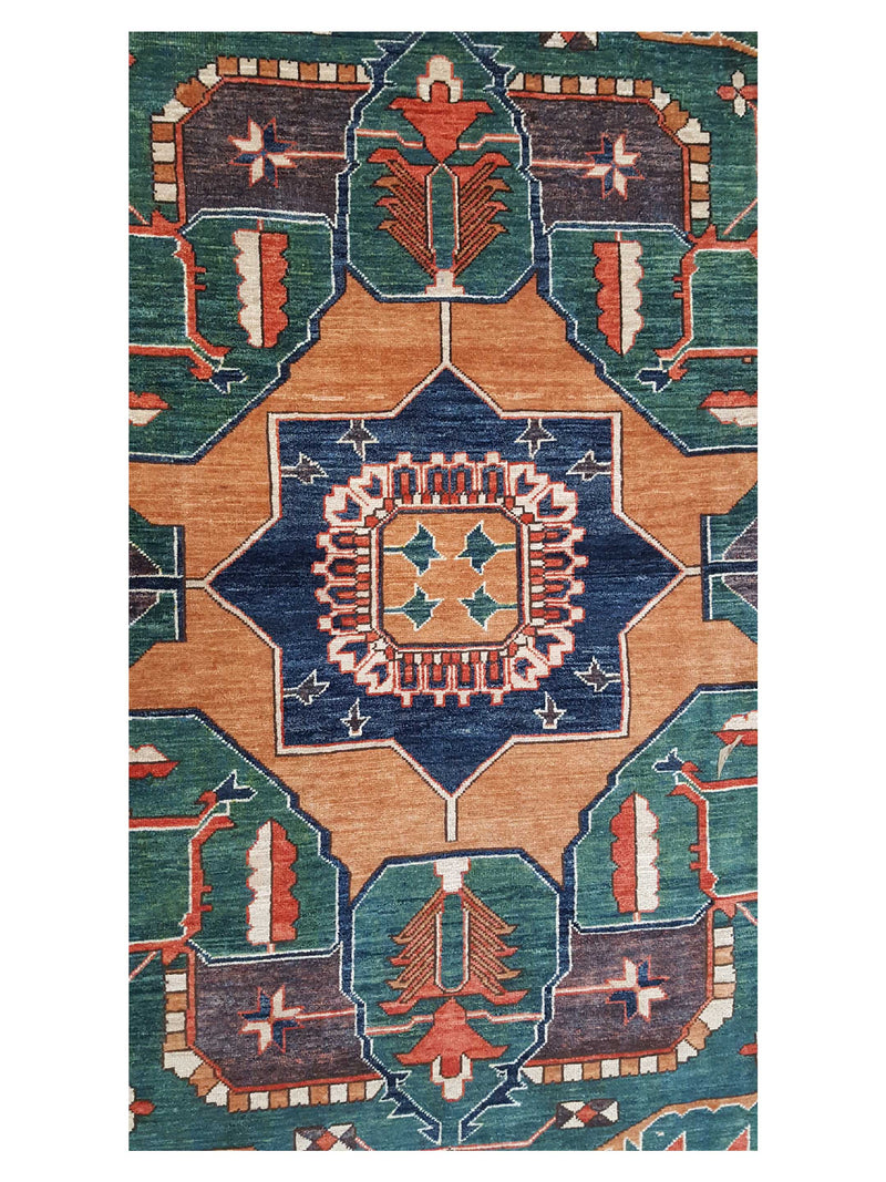 Pacific Ziegler 28543 Multi Navy Traditional Hand Knotted Rug