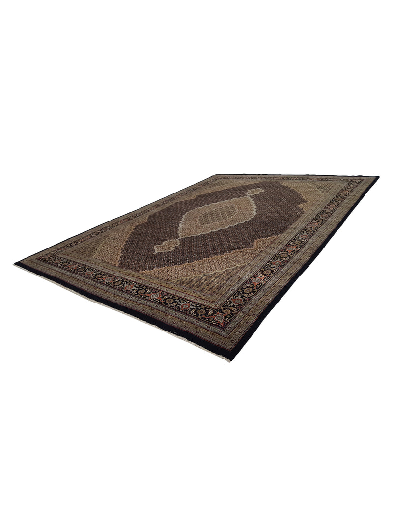 Pacific Mahi Bijar 28791 Black Black Traditional Hand Knotted Rug