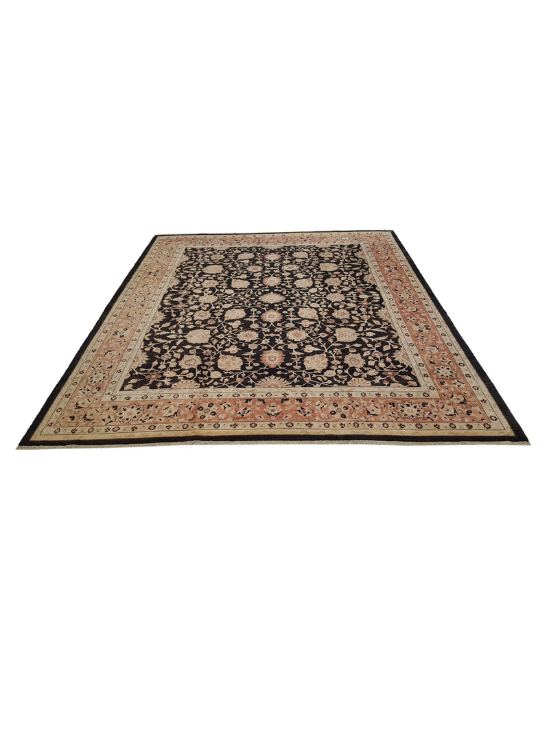 Pacific Ziegler 28803 Black Red Transitional Hand Knotted Rug