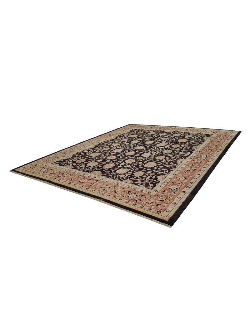 Pacific Ziegler 28803 Black Red Transitional Hand Knotted Rug