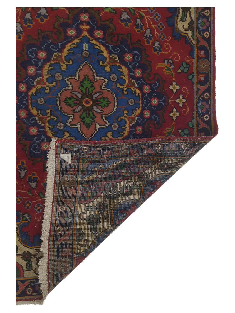 Pacific Hamadan 28985 Red Navy Traditional Hand Knotted Rug