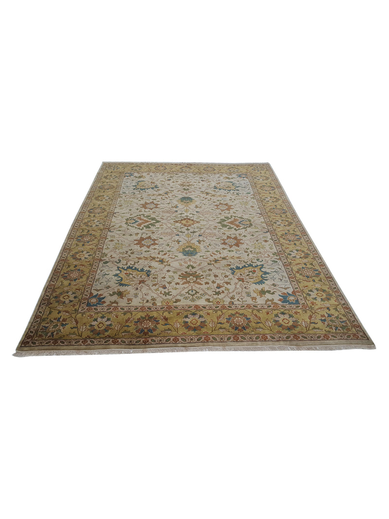 Pacific Tribal 29058 Ivory Gold Traditional Hand Knotted Rug