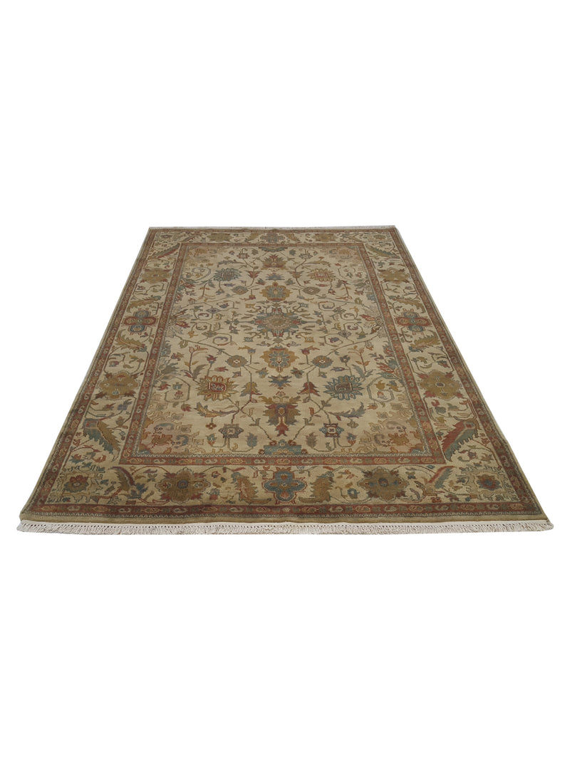 Pacific Tribal 29346 Gold Gold Traditional Hand Knotted Rug
