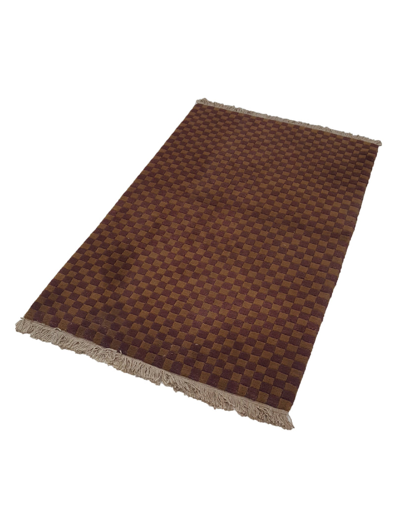 Pacific Gouri Ganga 29780 Burgundy Lt.Brown Transitional Hand Knotted Rug