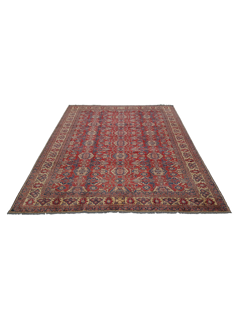 Pacific Kazak 29818 Red Ivory Traditional Hand Knotted Rug