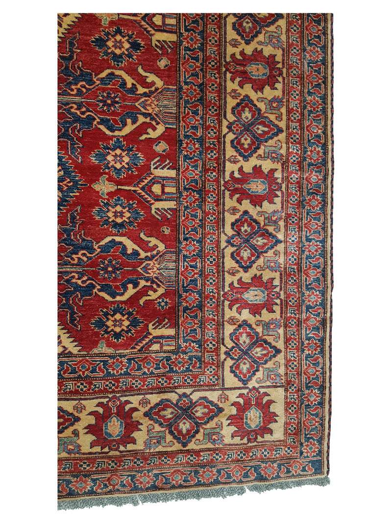 Pacific Kazak 29818 Red Ivory Traditional Hand Knotted Rug