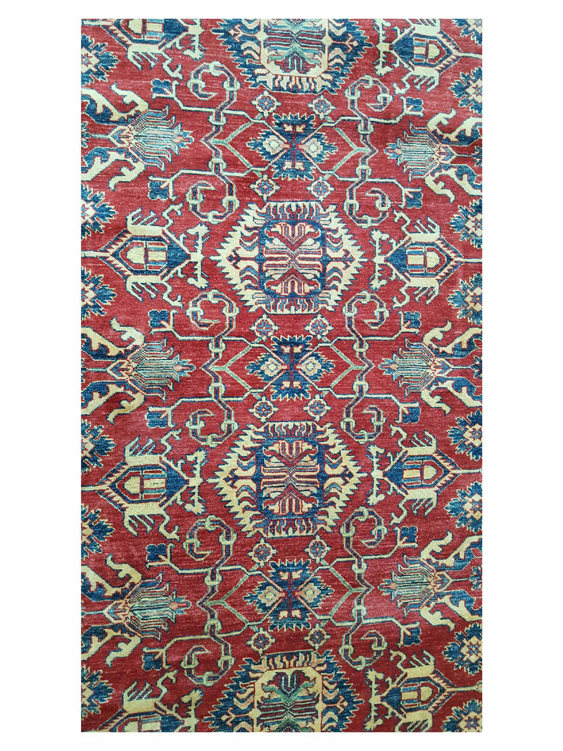 Pacific Kazak 29818 Red Ivory Traditional Hand Knotted Rug