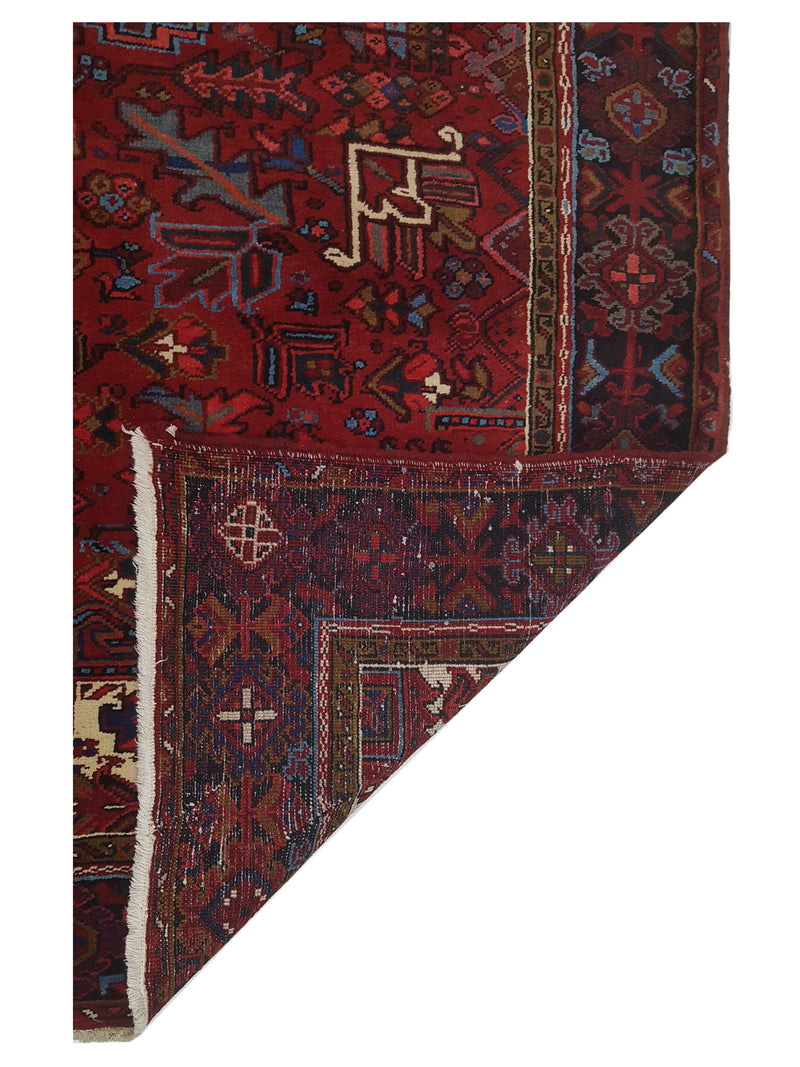 Pacific Heriz 29846 Red Black Traditional Hand Knotted Rug