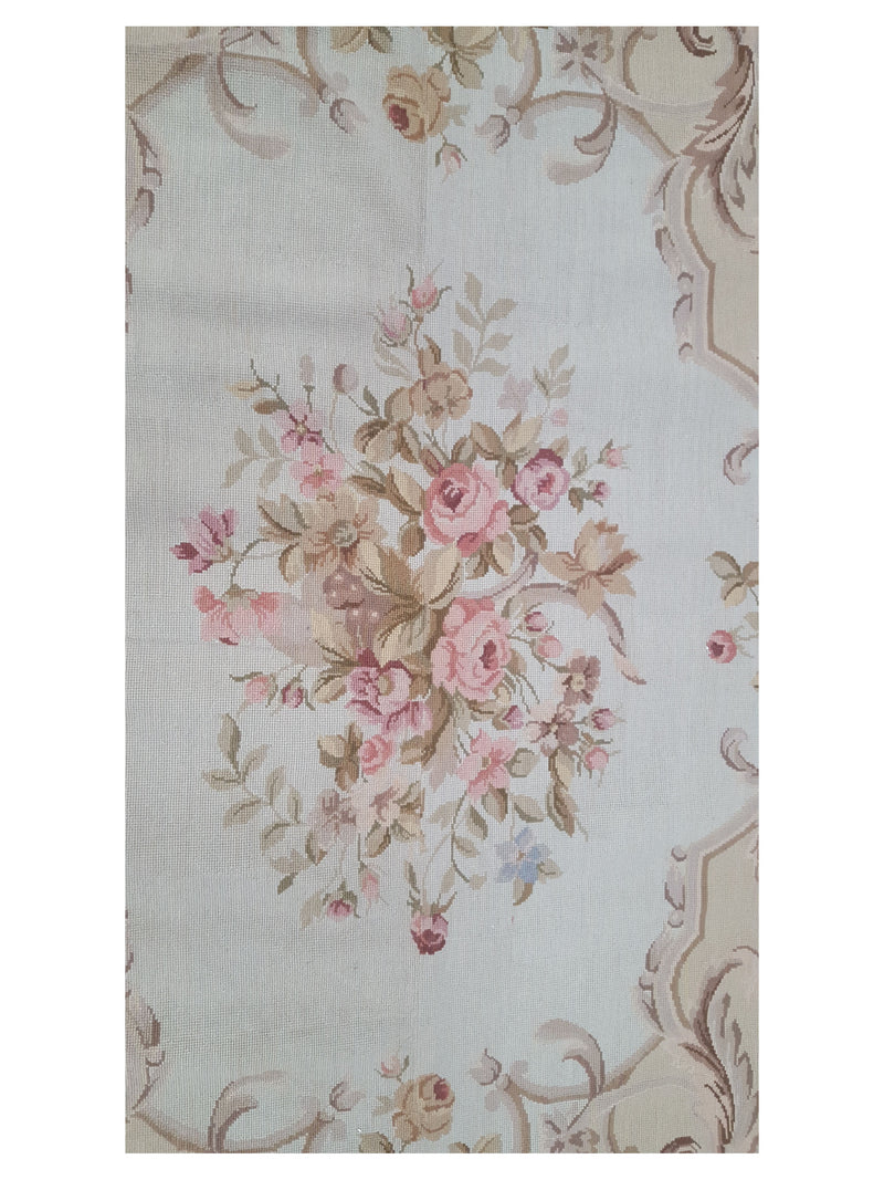 Pacific Needle Point 29854 Beige Brown Tapestry Needle Point Rug