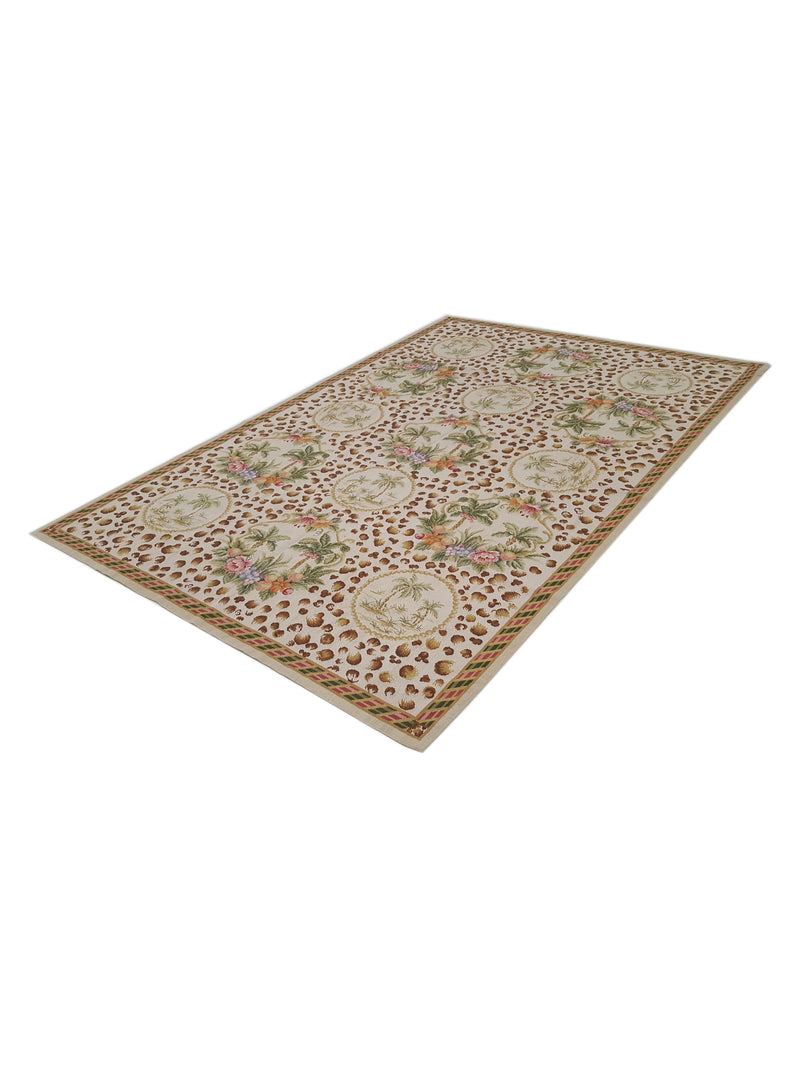 Pacific Needle Point 29874 Ivory Ivory Tapestry Needle Point Rug