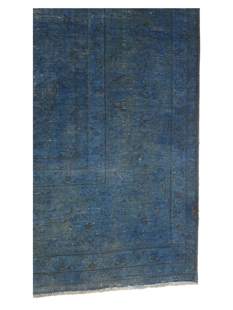 Pacific Vintage Overdyed 29889 Blue Blue Vintage Hand Knotted Rug