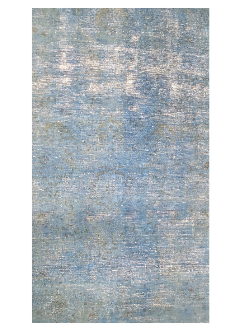 Pacific Vintage Overdyed 29889 Blue Blue Vintage Hand Knotted Rug